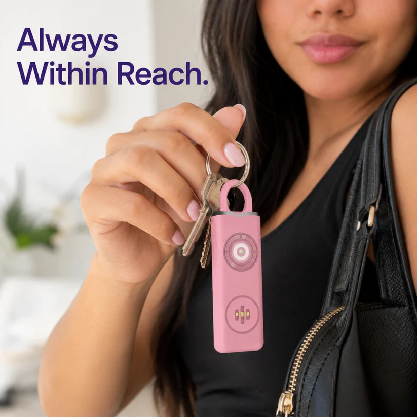 TEBREN™ Personal Safety Alarm — One-Pull 130 dB Keyring Siren & Strobe